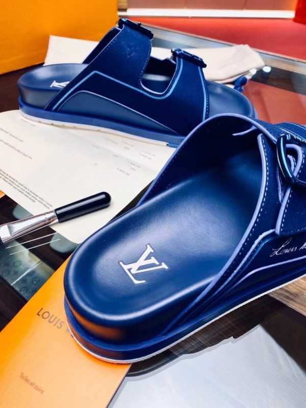 Louis Vuitton LV Trainer Mule, Blue, 7