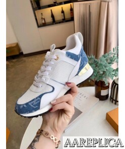 Replica Louis Vuitton Women’s Run Away Sneaker Monogram Denim 2