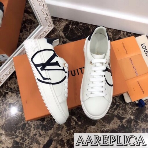 Replica Louis Vuitton White Time Out Sneakers 2