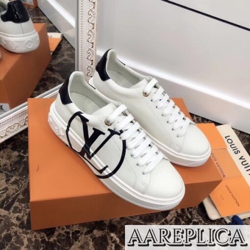 Replica Louis Vuitton White Time Out Sneakers 4