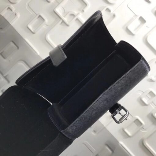 Replica Louis Vuitton 3 Watch Case Taiga Leather M32609 7