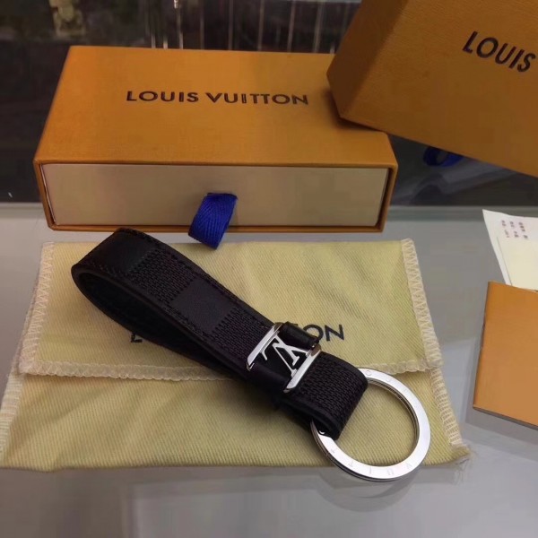Louis Vuitton Damier Graphite Dragonne Key Holder - Black
