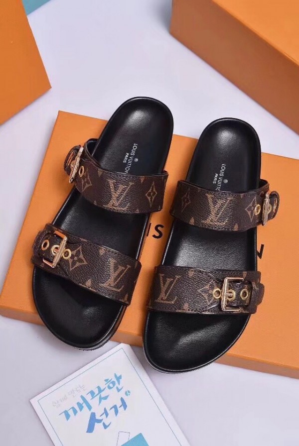 Louis Vuitton, Shoes, Nib Monogram Tricolored Sandals Bom Dia Flat Mule
