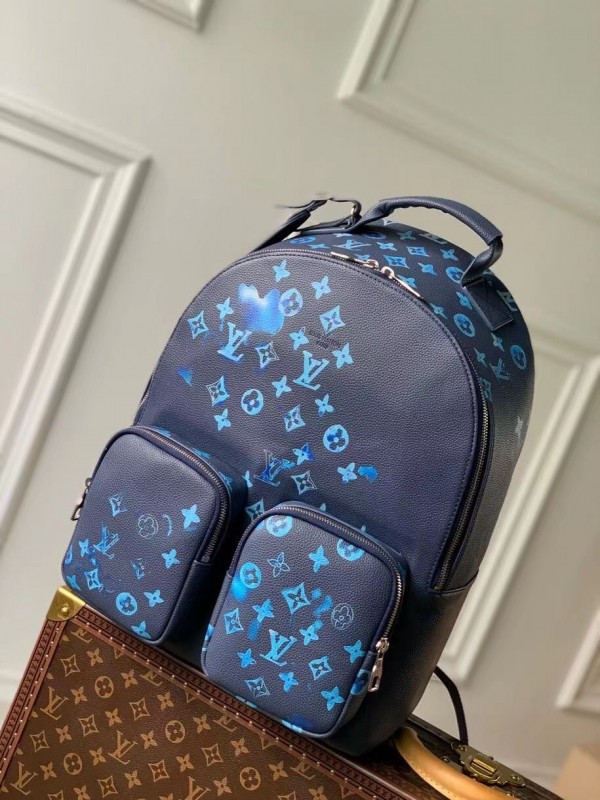Replica Louis Vuitton Multipocket Backpack Ink Watercolor Leather