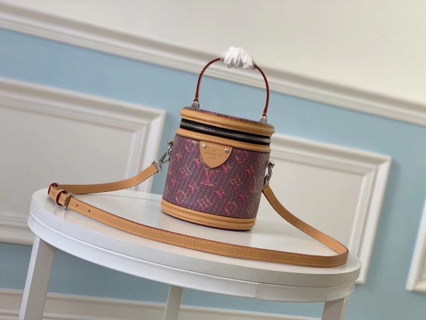 Louis Vuitton Cannes Damier Monogram LV Pop Pink in Calf Leather