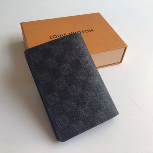 Replica Louis Vuitton Passport Cover Damier Graphite N60031 3