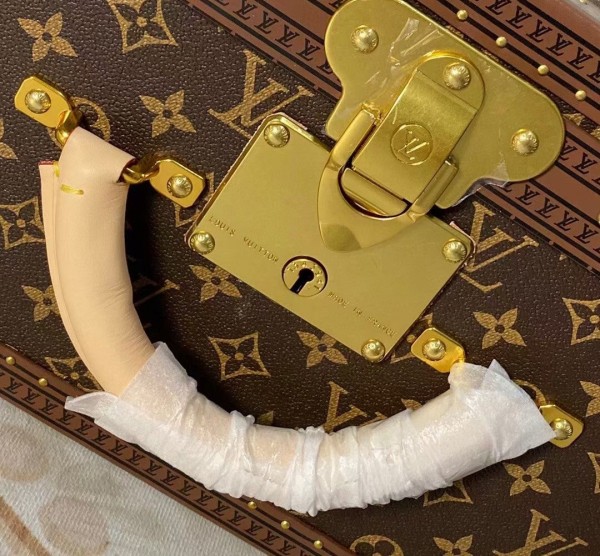 Louis Vuitton Alzer 55 M21227 Monogram Trunk Hard Case Handbag Luggage Bag  Brown