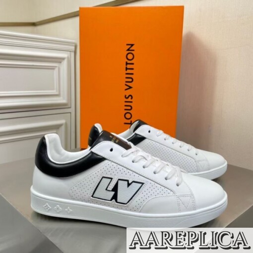Replica Louis Vuitton Luxembourg Sneakers with Black Leather Heel 8