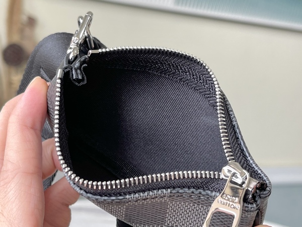 Louis Vuitton Graphite Trio Messenger Bag, Pouch, and Zipped Coin
