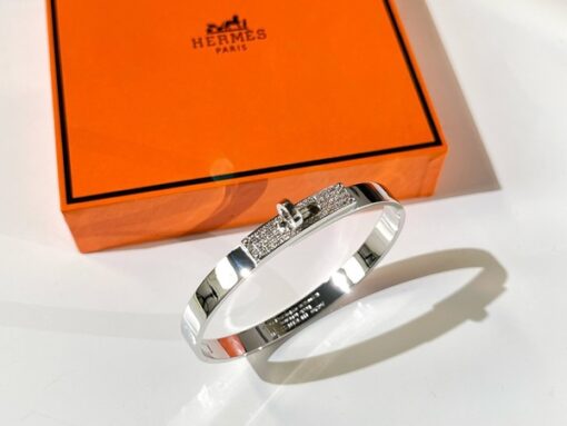 Hermes Kelly Bracelet Replica With Diamonds 7