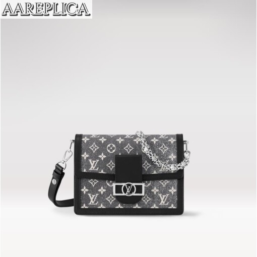 Replica Louis Vuitton DAUPHINE MM Bag Monogram Jacquard Denim M21458