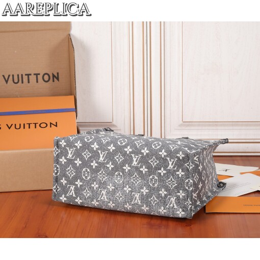 Replica Louis Vuitton ONTHEGO MM Bag Monogram Jacquard Denim M46448 8