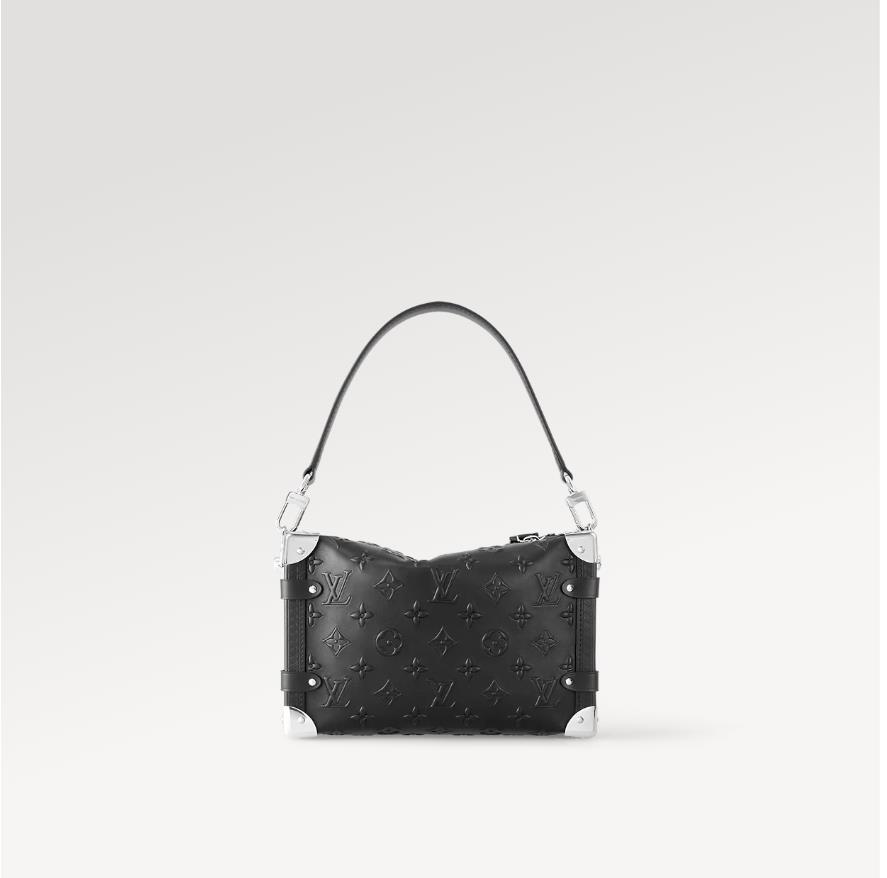 New Cruise 2023 Louis Vuitton Black Leather Monogram Soft Side Trunk Handbag  Bag