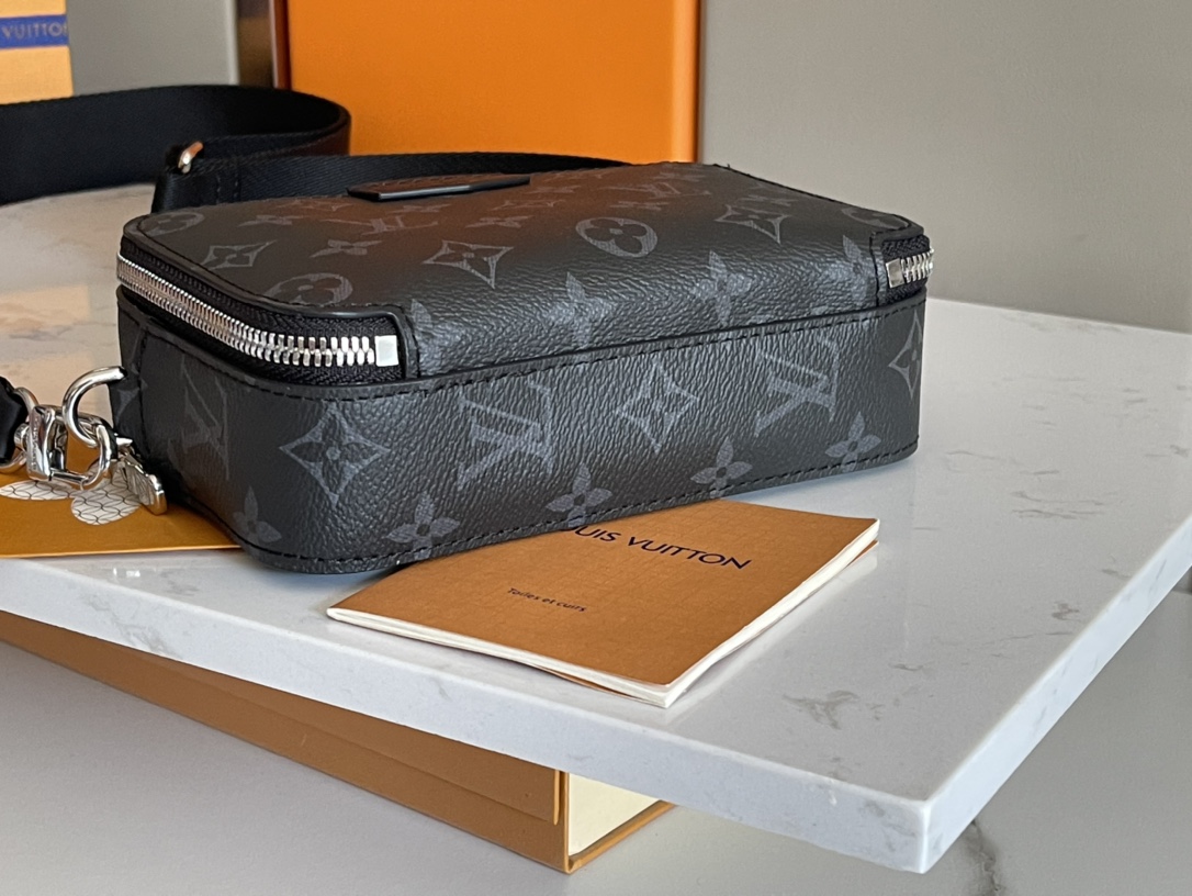 S-Lock Vertical Wearable Wallet Monogram Macassar Canvas - Men - Bags