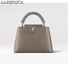 Replica Louis Vuitton Capucines MM LV Bag Etain Metallic Gray M21121 11