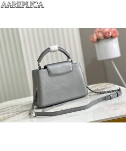 Replica Louis Vuitton Capucines BB LV Bag Etain Metallic Gray M21102 2