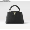 Replica Louis Vuitton Capucines MM LV Bag Etain Metallic Gray M21121