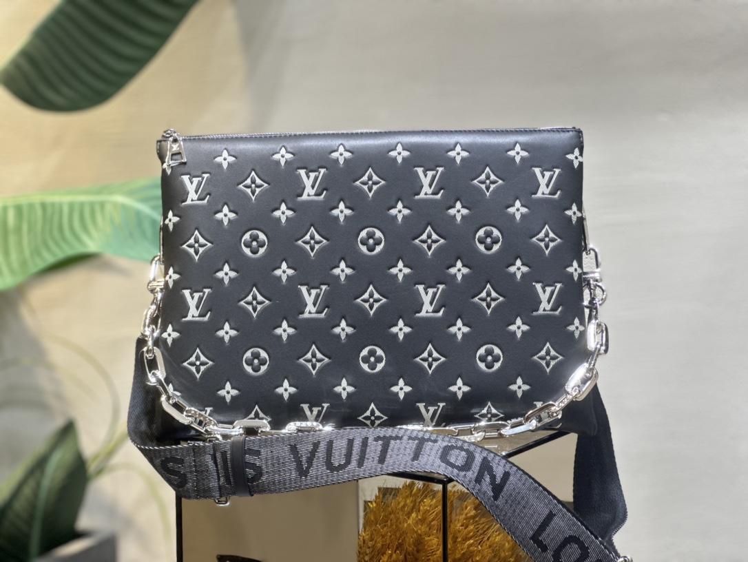 Replica Louis Vuitton Coussin MM LV Bag Black / Gray M21661 for