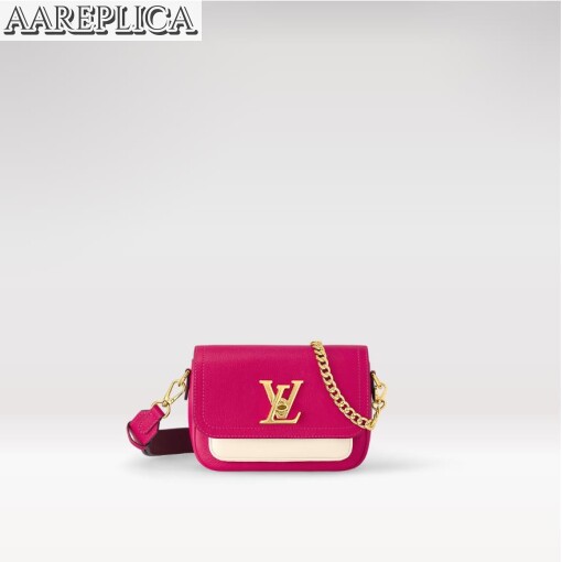 Replica Louis Vuitton LOCKME TENDER LV Bag Rose Pondichéry Pink M20614