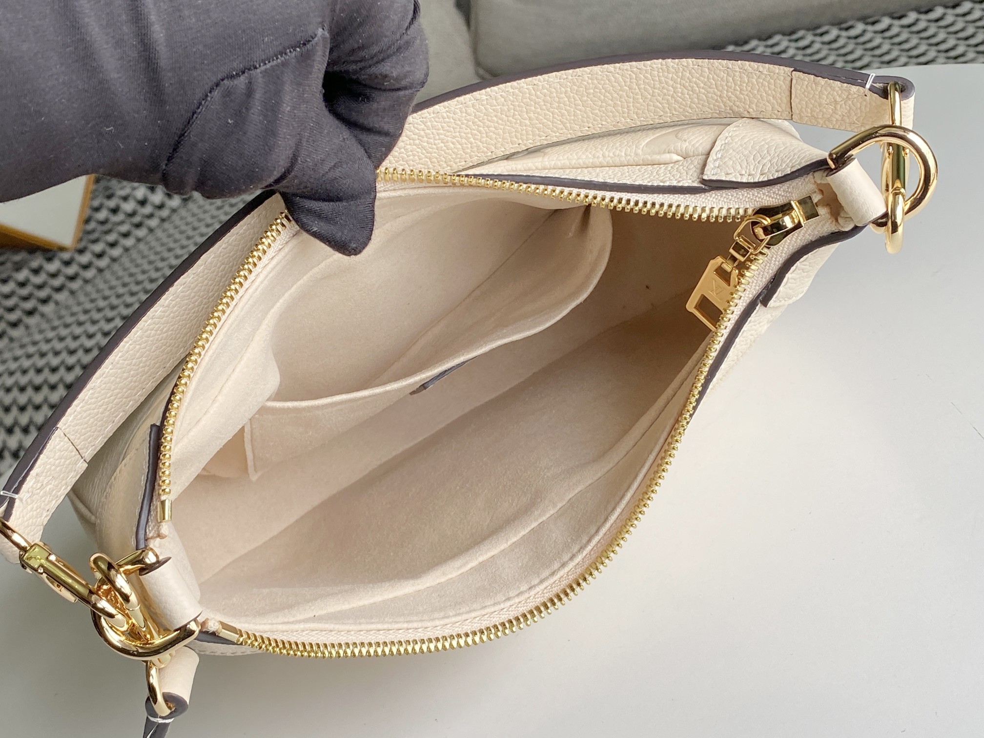 Replica Louis Vuitton LV BAGATELLE Tourterelle Gray Bag M46112 for Sale