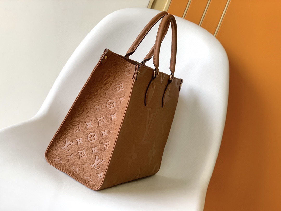 LOUIS VUITTON NEVERFULL MM VS ONTHEGO GM COGNAC SIDE BY SIDE COMPARISON 