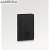 Replica Louis Vuitton Key Pouch Black Aerogram cowhide leather M81031 9