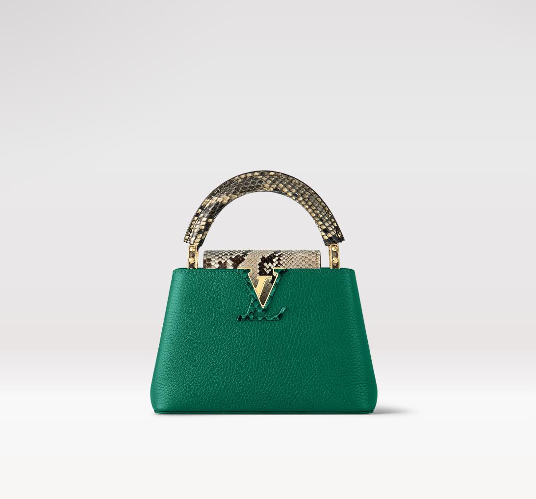 Replica Louis Vuitton Capucines Mini LV Bag Emeraude Green N80931 for Sale