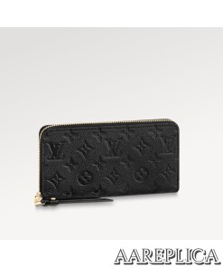 Replica Louis Vuitton Zippy Wallet Black LV M61864