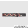 Replica Gucci GG Leather belt with Double G buckle with snake 4