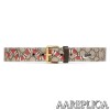 Replica Gucci GG Belt with Crystal Diamond Double G Buckle 1.5 Width Black 12