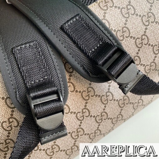 Replica Gucci GG Supreme Backpack Kingsnake Print Beige/Ebony 9