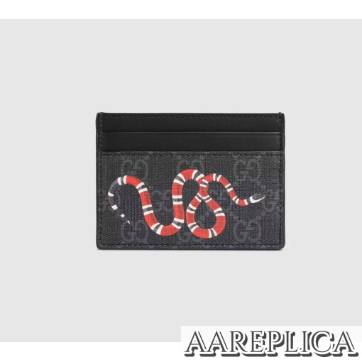 Replica Gucci Kingsnake print GG Supreme card case