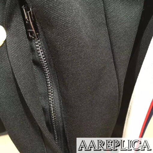Replica Gucci Technical Jersey Jacket Black 4