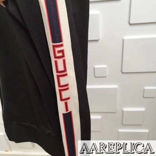 Replica Gucci Technical Jersey Jacket Black 5