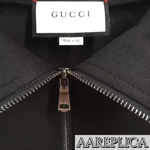 Replica Gucci Technical Jersey Jacket Black 6