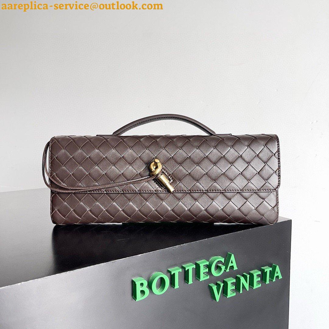 Replica Bottega Veneta Andiamo Clutch with Handle in Fondant Intrecciato Lambskin 3 Replica Bottega Veneta Andiamo Clutch with Handle in Fondant Intrecciato Lambskin 3