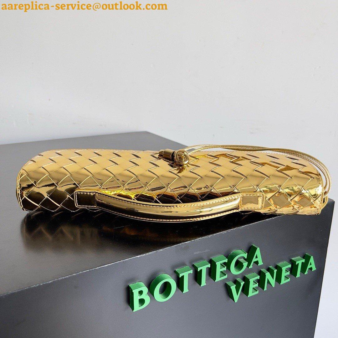 Replica Bottega Veneta Andiamo Clutch with Handle in Gold Metallic Leather 6 Replica Bottega Veneta Andiamo Clutch with Handle in Gold Metallic Leather 6