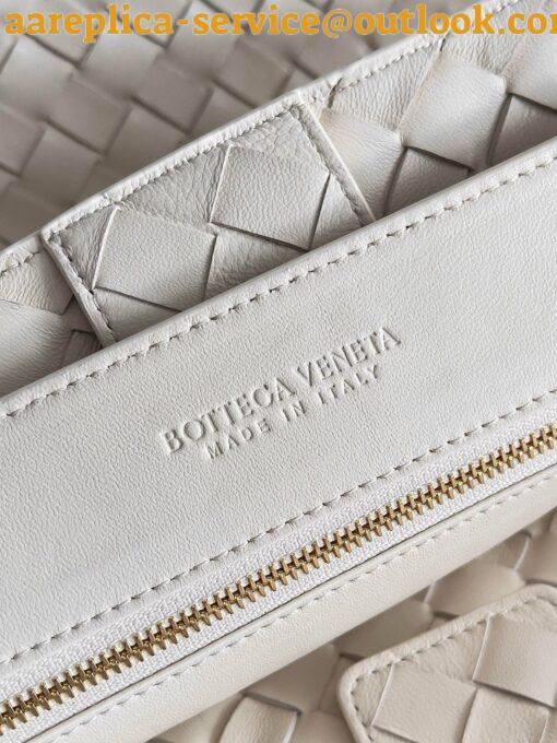 Replica Bottega Veneta Andiamo Large Bag in White Intrecciato Lambskin 8