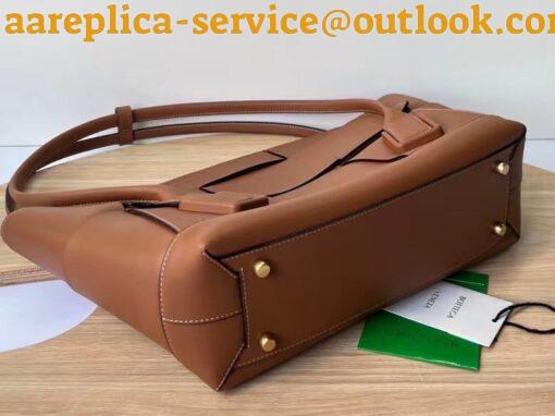 Replica Bottega Veneta Arco Medium Bag In Caramel Intrecciato Calfskin