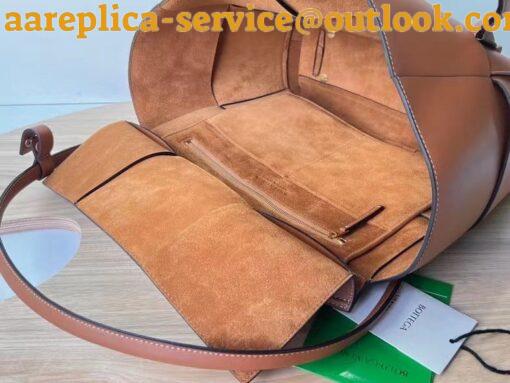 Replica Bottega Veneta Arco Medium Bag In Caramel Intrecciato Calfskin 10