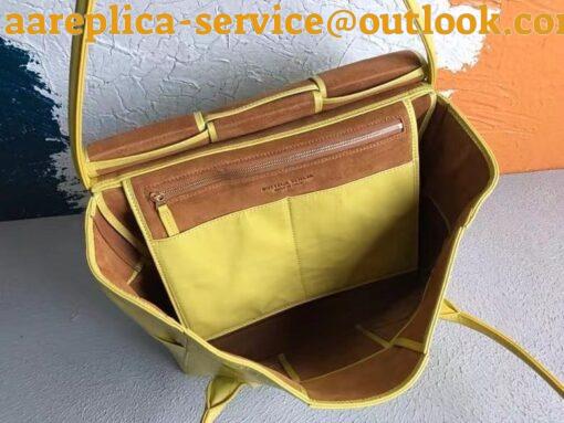 Replica Bottega Veneta Arco Medium Bag In Yellow Intrecciato Leather 7