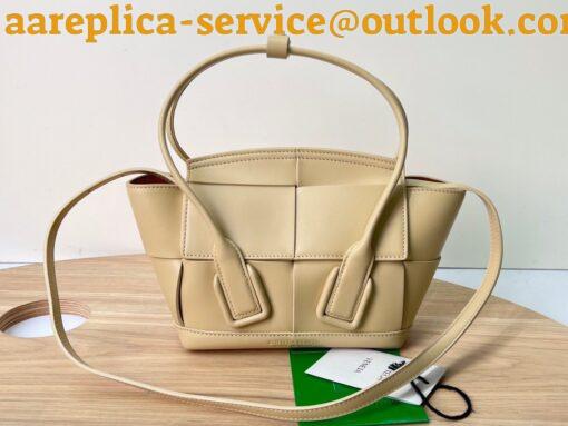 Replica Bottega Veneta Arco Mini Bag In Beige Intrecciato Calfskin 11