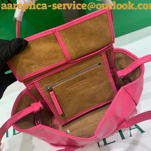 Replica Bottega Veneta Arco Mini Bag In Pink Intrecciato Leather 5