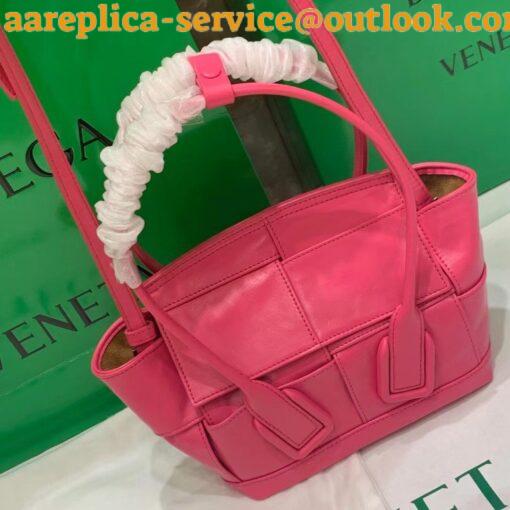 Replica Bottega Veneta Arco Mini Bag In Pink Intrecciato Leather 6