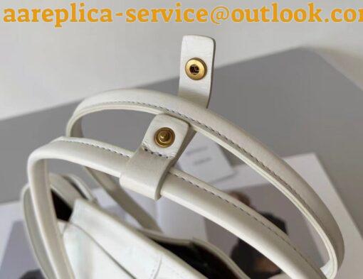 Replica Bottega Veneta Arco Mini Bag In White Intrecciato Leather 8