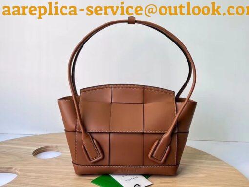 Replica Bottega Veneta Arco Small Bag In Caramel Intrecciato Calfskin 2