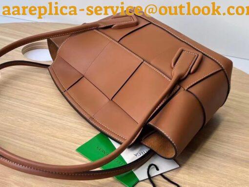 Replica Bottega Veneta Arco Small Bag In Caramel Intrecciato Calfskin 10