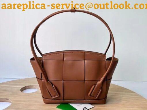 Replica Bottega Veneta Arco Small Bag In Caramel Intrecciato Calfskin 11