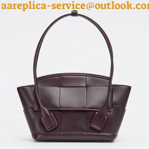 Replica Bottega Veneta Arco Small Bag In Grape Intrecciato Calfskin 4