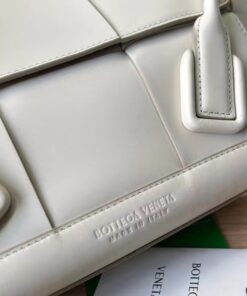 Replica Bottega Veneta Arco Small Bag In White Intrecciato Calfskin